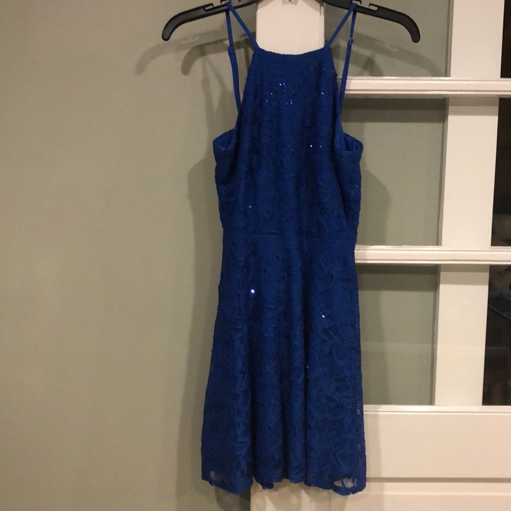 Sparkly blue formal dress